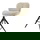 RINGO-Living Barhocker Halvar in Sandfarbig aus Boucle 940x450x560mm drehbar