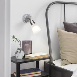 LED Wandleuchte Bethany in Silber und Chrom 4W 400lm E14