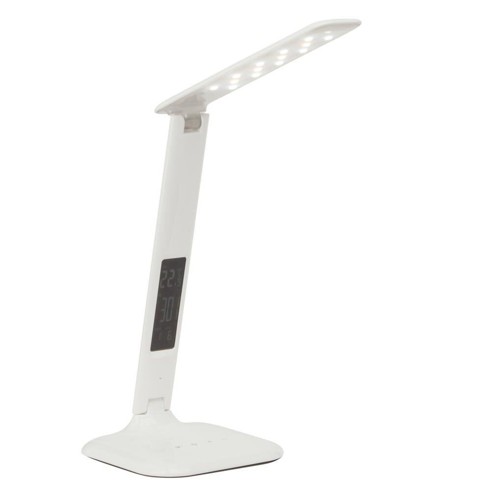 Glenn Tischleuchte LED mit Kalender und Wecker