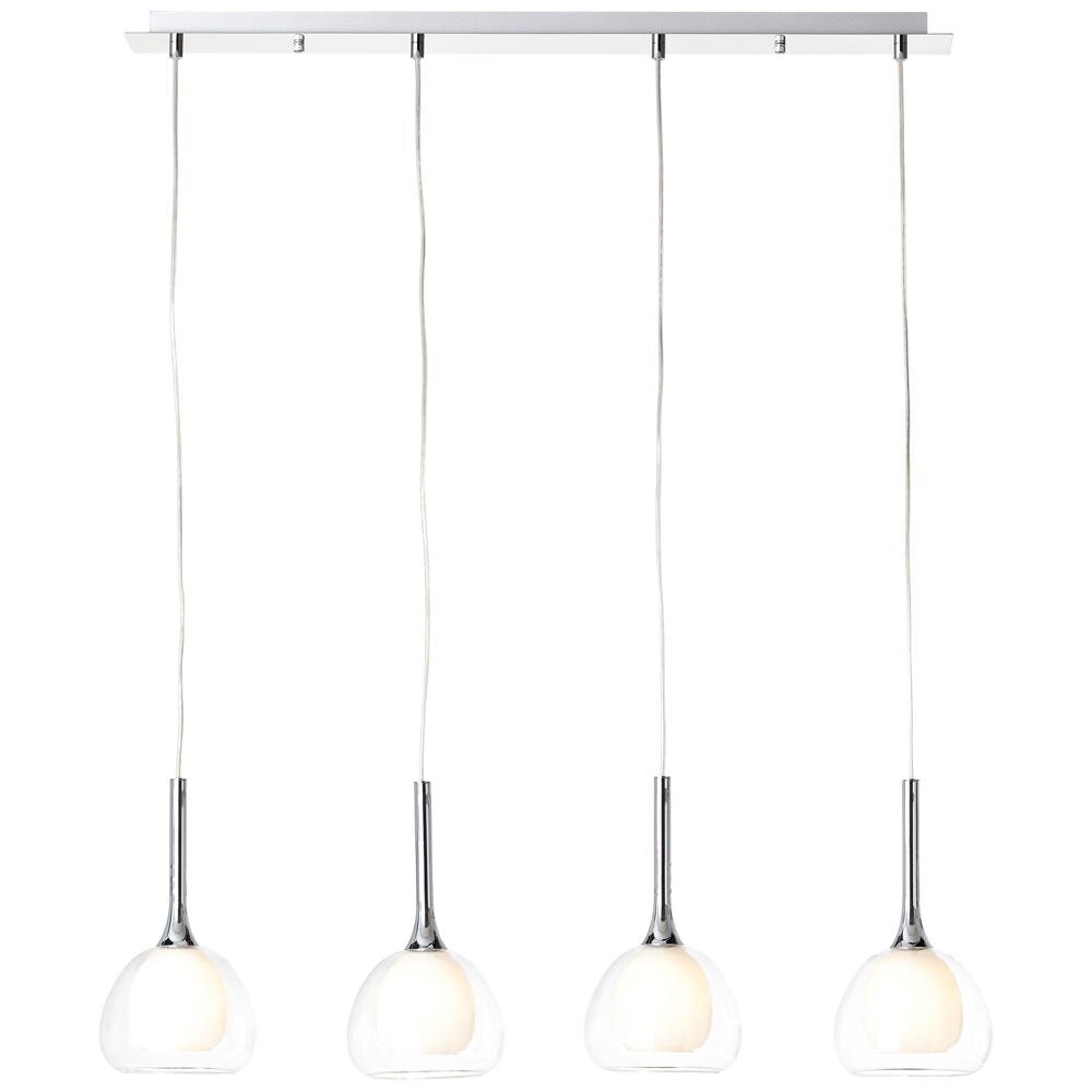 Brilliant Pendelleuchte Hadan 85574/15 4flg. B. 91 cm weiß