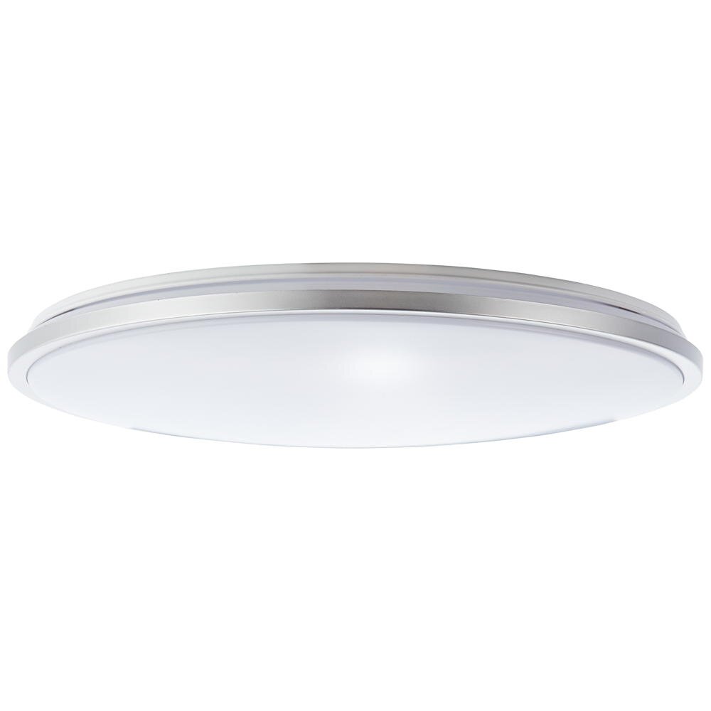 LED Deckenleuchte Jamil in Weiß und Silber 60W 6800lm günstig online kaufen
