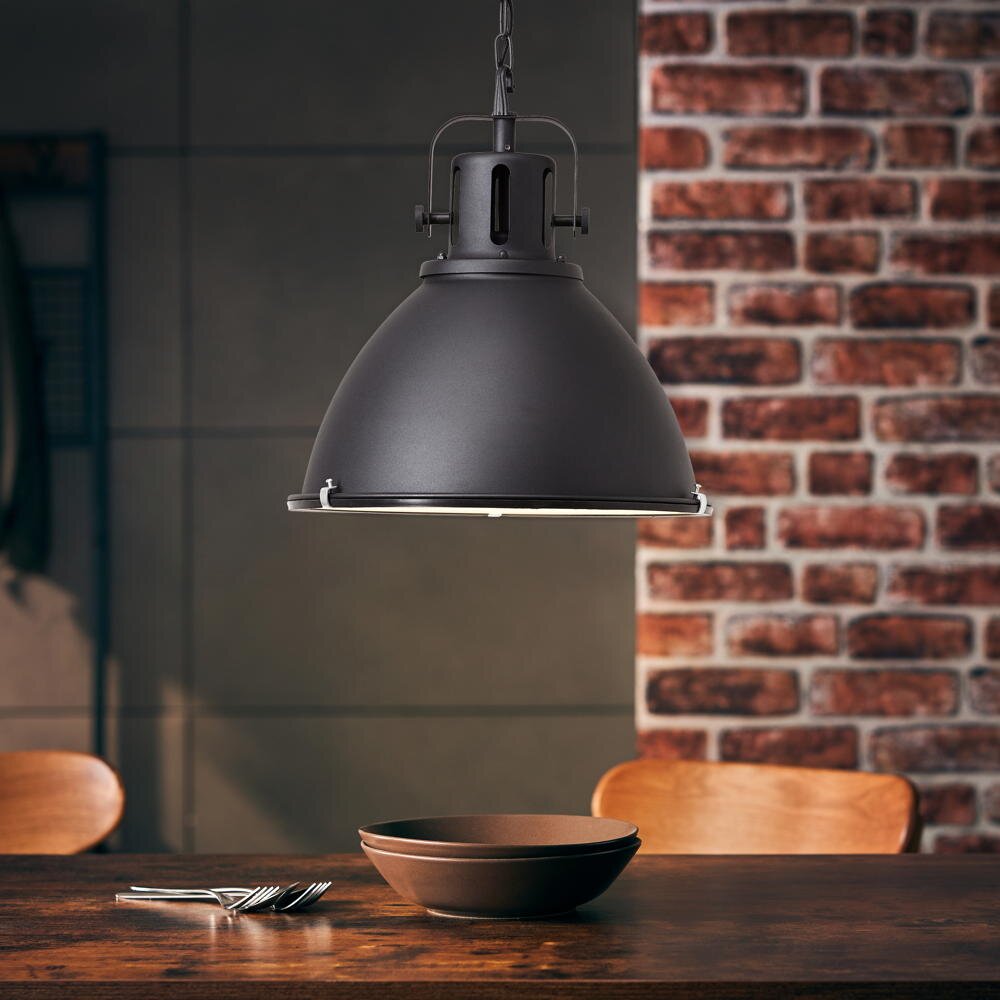 Brilliant Pendelleuchte Jesper Schwarz Ø 47 cm EEK: E-A++