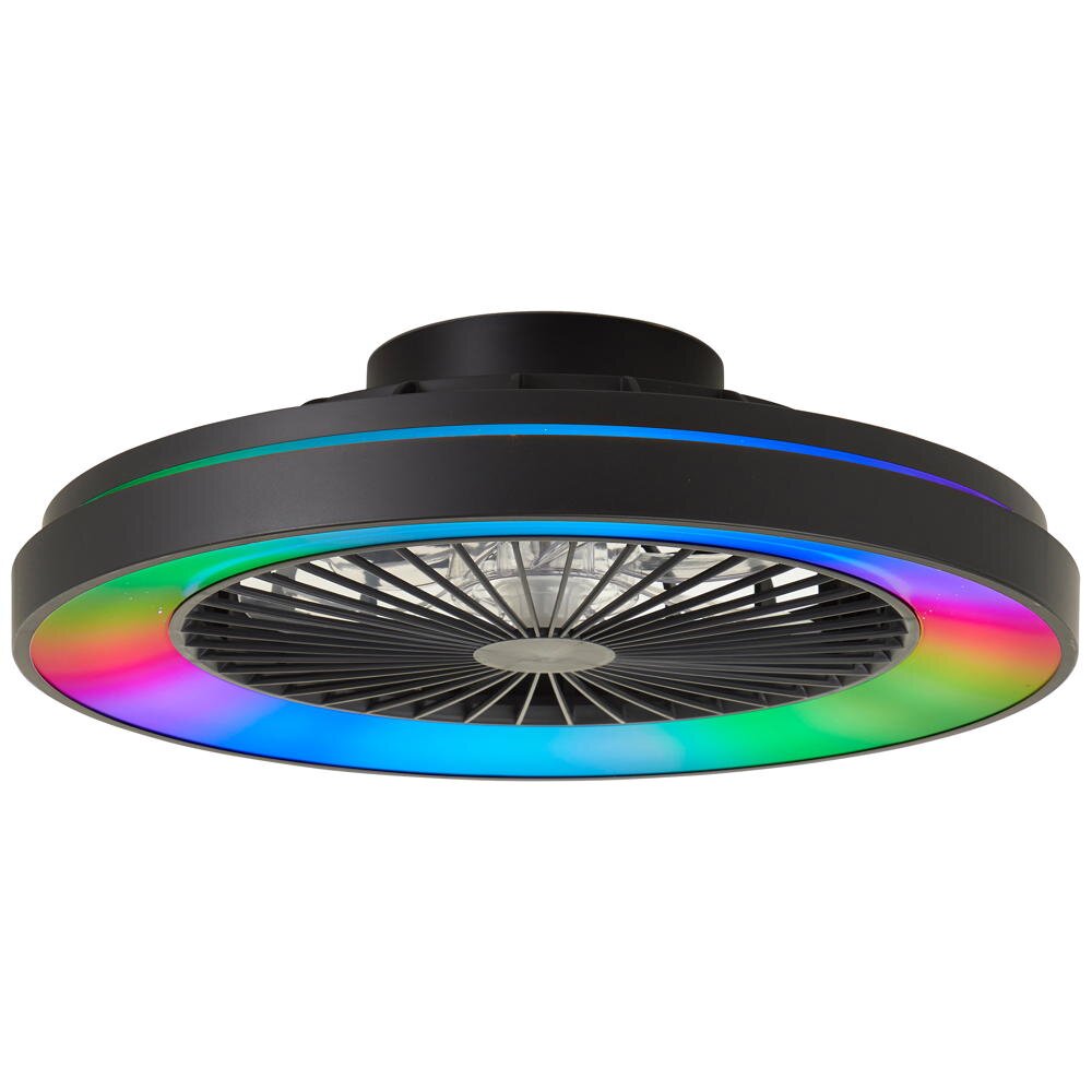 LED Deckenventilator Mazzaro RGBW in Schwarz 40W 4700lm günstig online kaufen