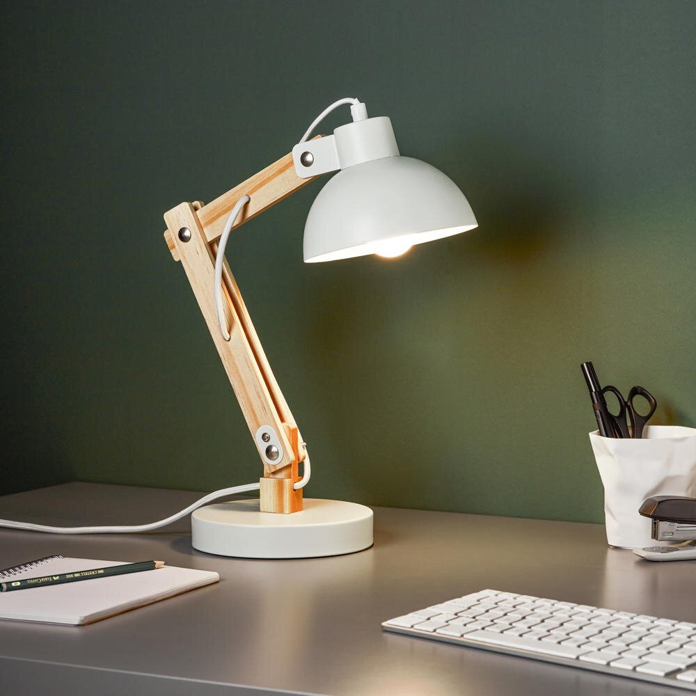 Brilliant Tischlampe Moda E27 Weiß 41,5 cm