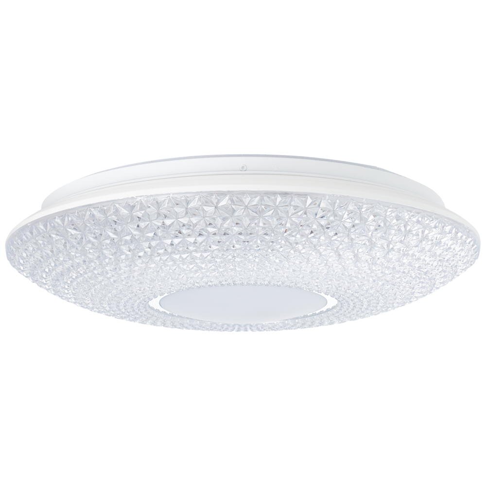 LED Deckenleuchte Nunya in Weiß und Chrom 24W 2500lm günstig online kaufen