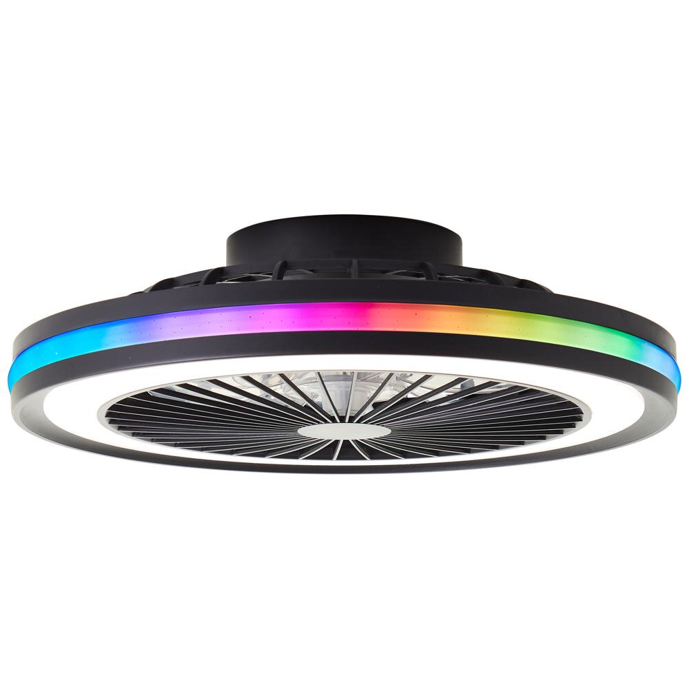 LED Deckenventilator Palmero in Schwarz 40W 5000lm günstig online kaufen