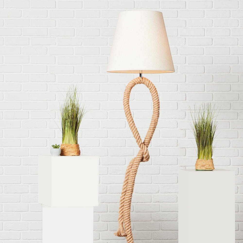 Brilliant Stehlampe Sailor Weiß-Natur