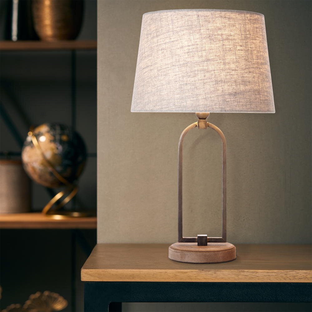 Brilliant Tischleuchte Sora Beige Ø 30 cm EEK: E-A++