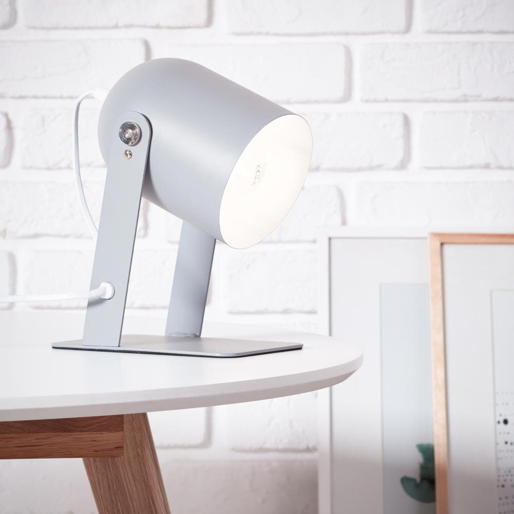 Brilliant Tischlampe Yan E27 Grau 29 cm