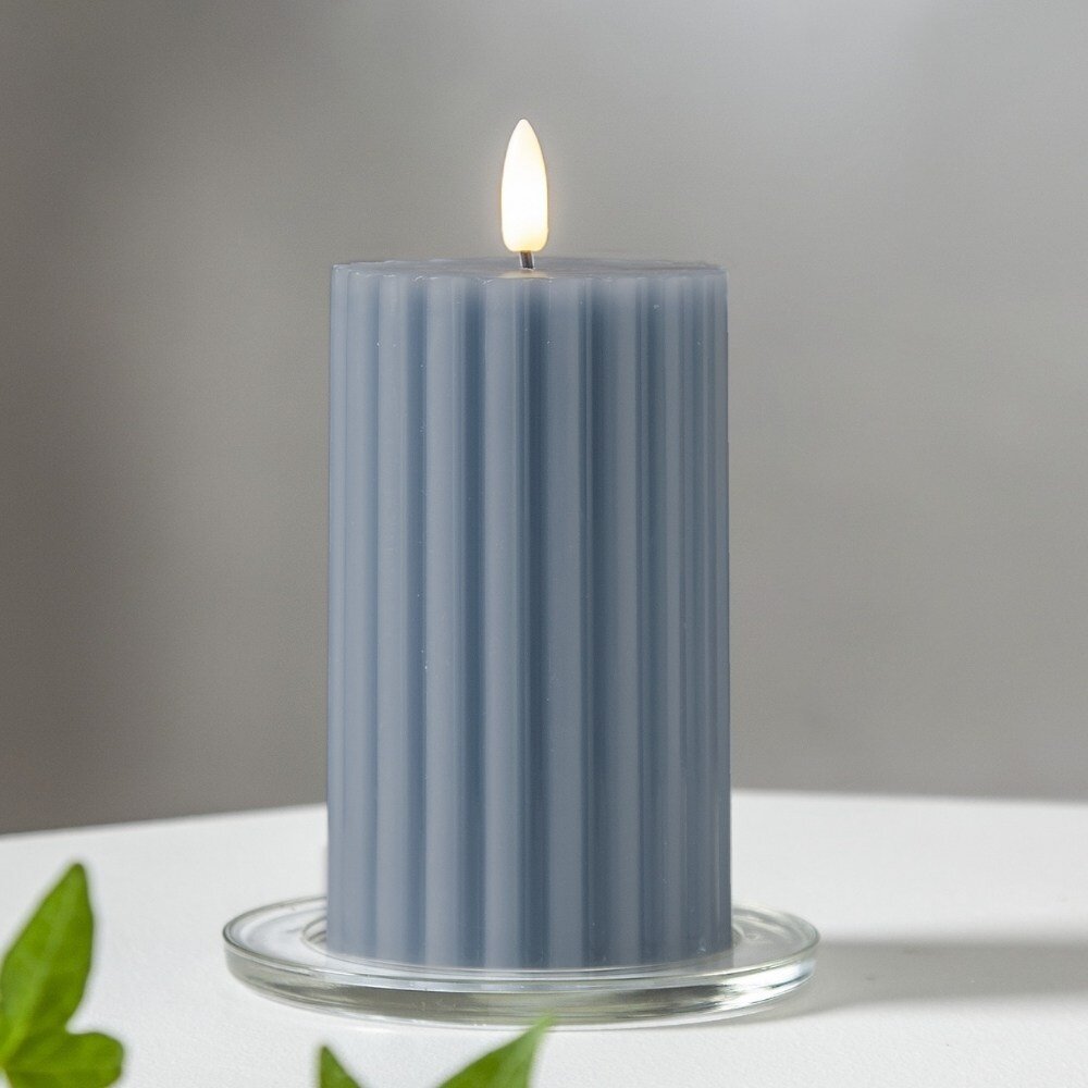 LED Wachskerze Flamme Stripe in Blau 0,02W