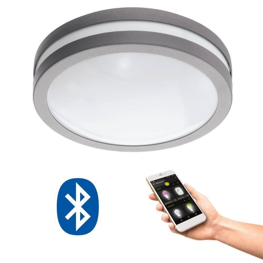 LED Außenwand- und Deckenleuchte IP44 14W 1400 lm 3000 K warmweiß Locana Crosslink silber/weiß H 260 mm