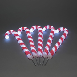 LED Zuckerstangen  in Rot und Weiß 80x 0,02W 160lm...