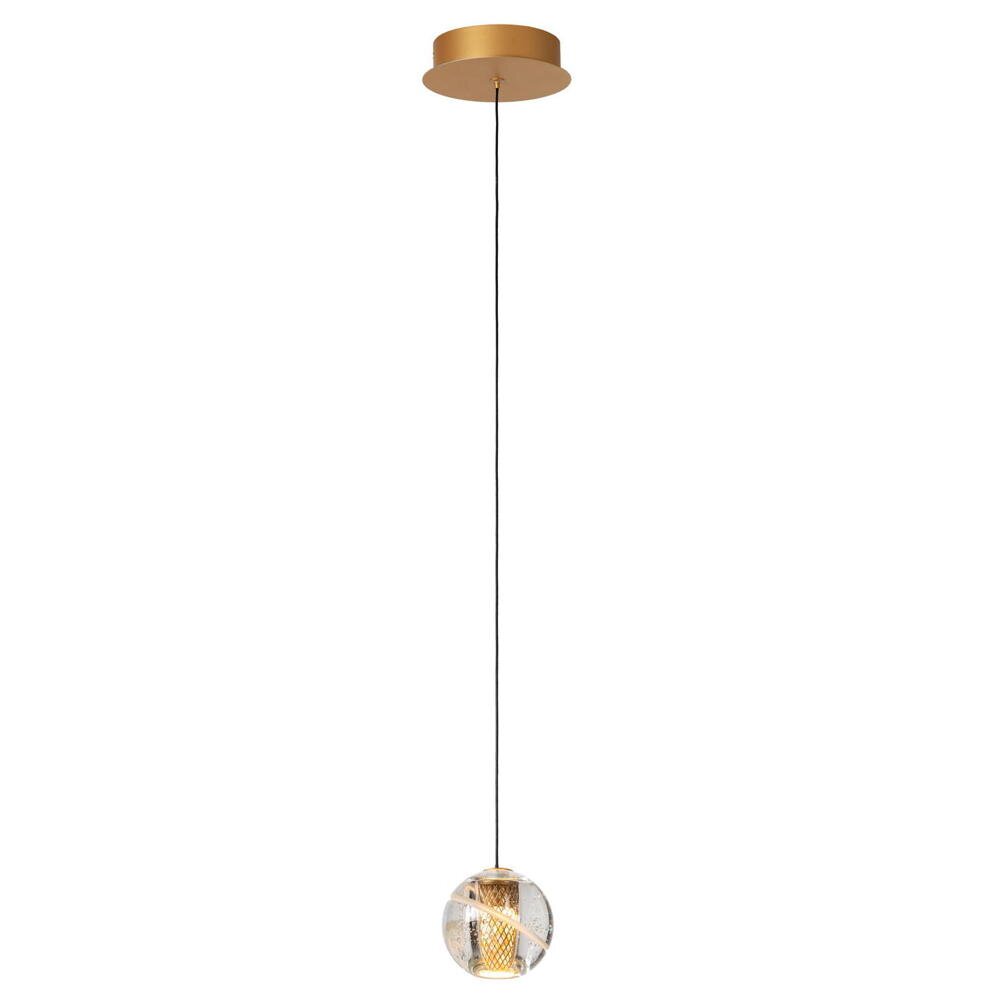 LED Pendelleuchte Dilenko in Gold-matt und Transparent 4,2W 175lm