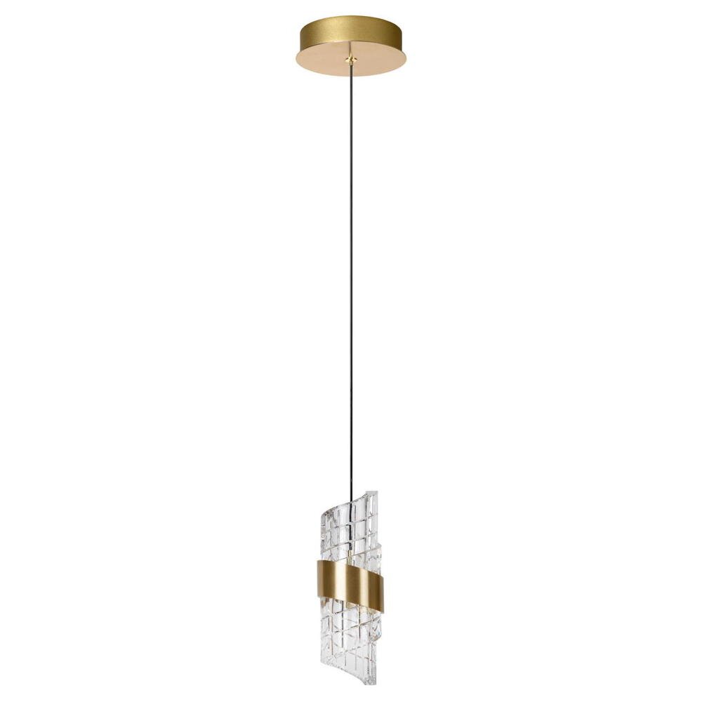 LED Pendelleuchte Kligande in Gold-matt und Transparent 9W 700lm günstig online kaufen