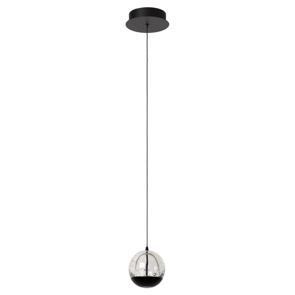 LED Pendelleuchte Sentubal in Schwarz und Transparent 6,3W 250lm günstig online kaufen