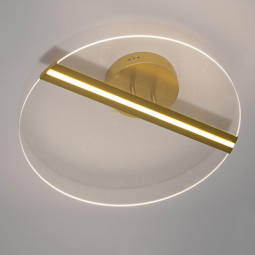 LED Deckenleuchte Jertuna in Gold 30W 1869lm