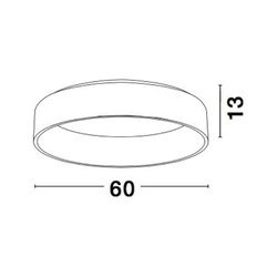 LED Deckenleuchte Rando in Grau 42W 2700lm