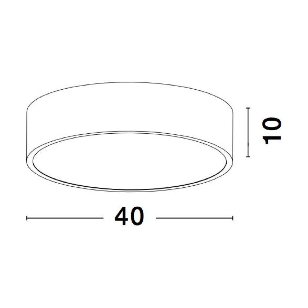 LED Deckenleuchte Roda in Weiß 26W 1800lm günstig online kaufen