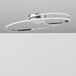 LED Deckenleuchte Viareggio in Chrom 28W 1950lm