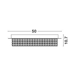 LED Deckenleuchte Zeffari in Chrom und Transparent 40W...