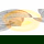 LED Deckenleuchte Zeffari in Gold und Transparent 40W 2400lm