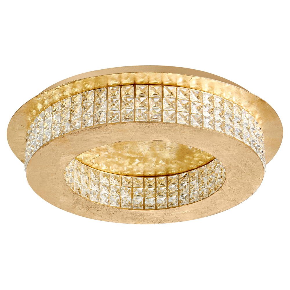 LED Deckenleuchte Zeffari in Gold und Transparent 40W 2400lm