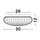 Deckenleuchte Clam in Transparent E27 2-flammig IP44