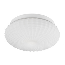 Deckenleuchte Clam in Weiß E27 2-flammig IP44
