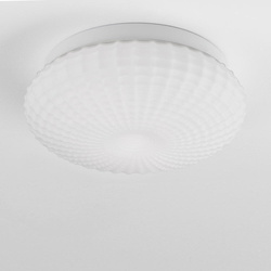 Deckenleuchte Clam in Weiß E27 2-flammig IP44