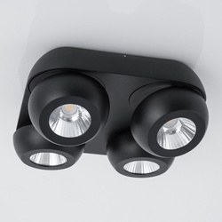 LED Deckenleuchte Gon in Schwarz-matt 4x 5W 1600lm