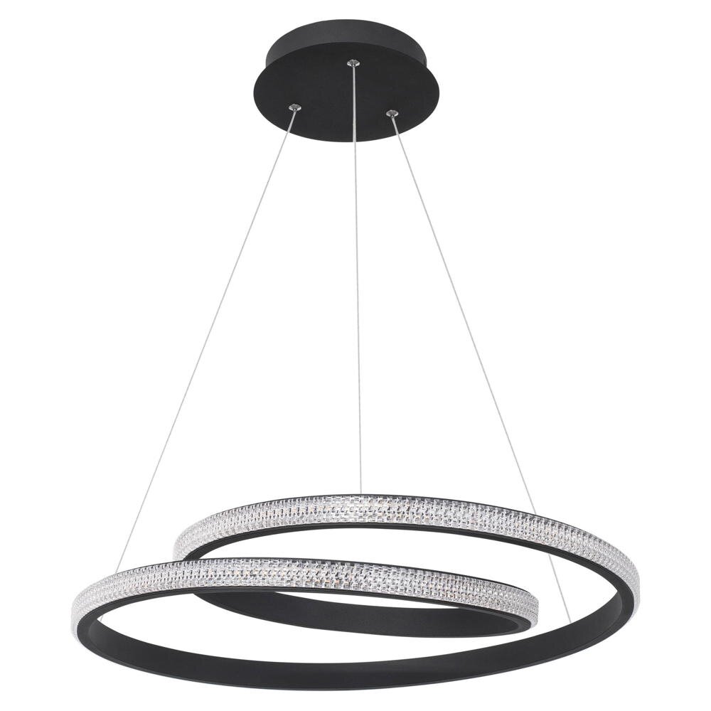 LED Pendelleuchte Grania in Schwarz-matt 25W 1900lm