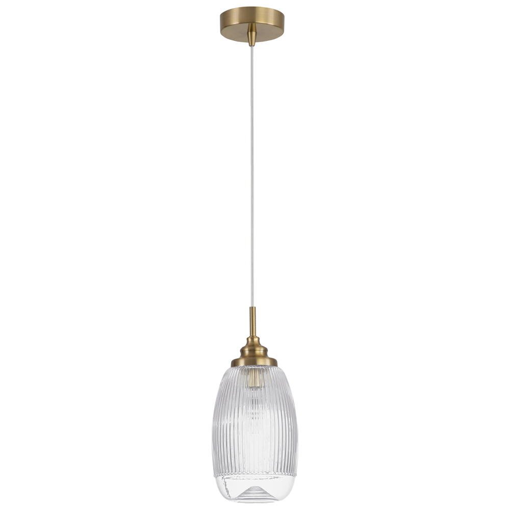 Pendelleuchte Mond in Transparent und Gold E14 130mm