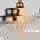 Pendelleuchte Mond in Transparent und Gold E14 180mm