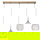Pendelleuchte Vario in Transparent und Gold E14 3-flammig