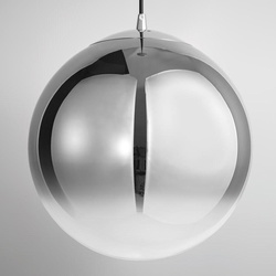 Pendelleuchte Lazione in Rauchglas und Chrom E27 300mm