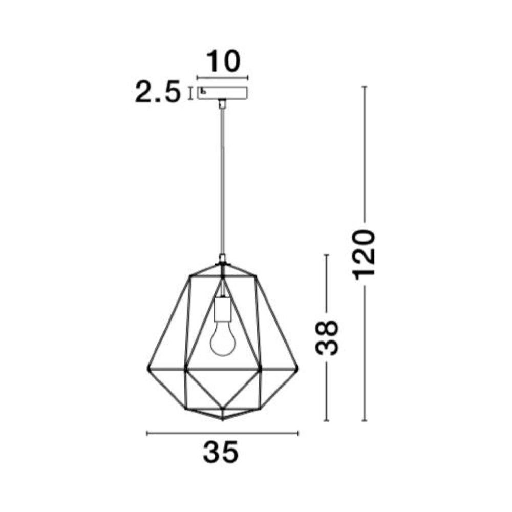 Pendelleuchte Pietra in Schwarz E27 350mm günstig online kaufen