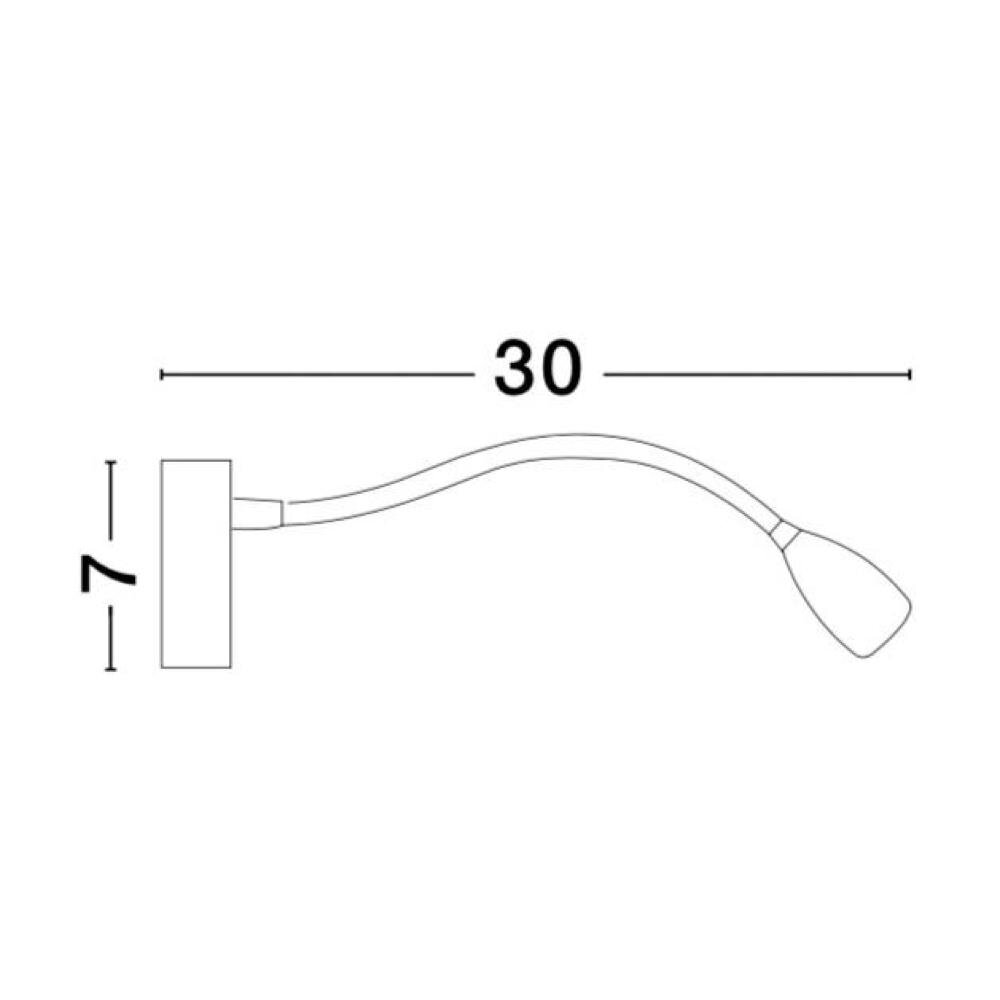 LED Wandleuchte Flex in Aluminium 3W 190lm günstig online kaufen