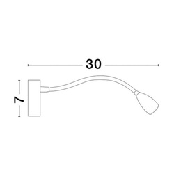 LED Wandleuchte Flex in Aluminium 3W 190lm