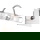 Spiegelleuchte Dritto in Transparent und Nickel-matt G9 2-flammig IP44