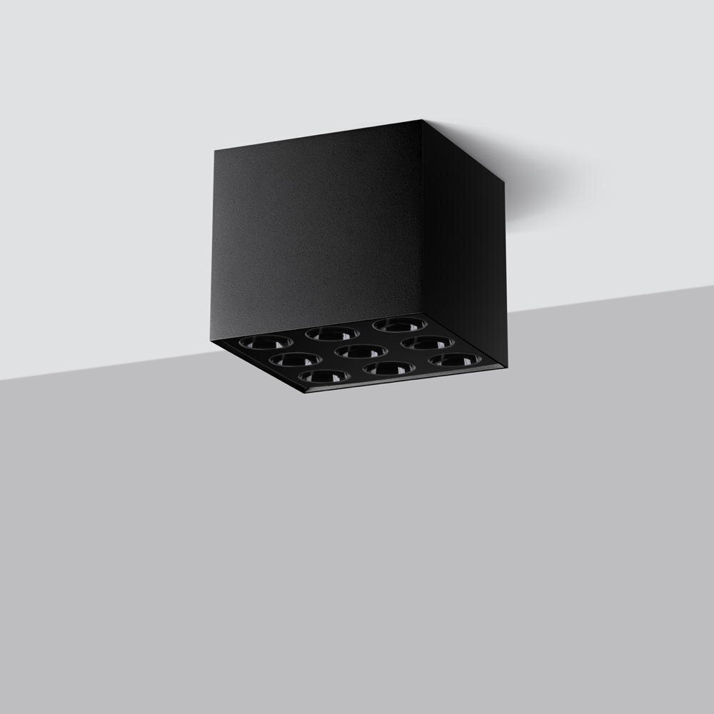 famlights | LED Deckenleuchte Oren in Schwarz 9x 1,7W 1859lm