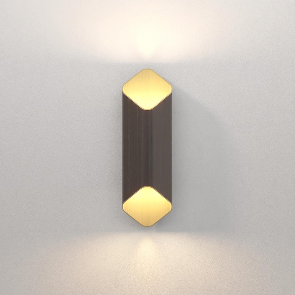 LED Wandleuchte Ako in Bronze und Gold 2x 7,95W 522lm