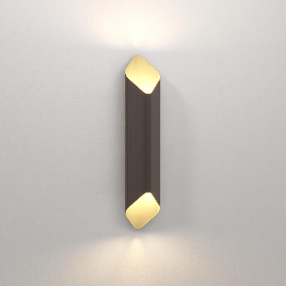 LED Wandleuchte Ako in Bronze und Gold 2x 7,95W 483lm günstig online kaufen