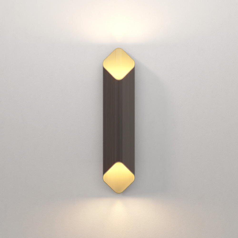 LED Wandleuchte Ako in Bronze und Gold 2x 7,95W 483lm