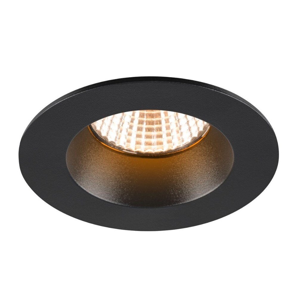 LED Deckeneinbauleuchte New Tria in Schwarz 8,3W 460lm IP65 2700K