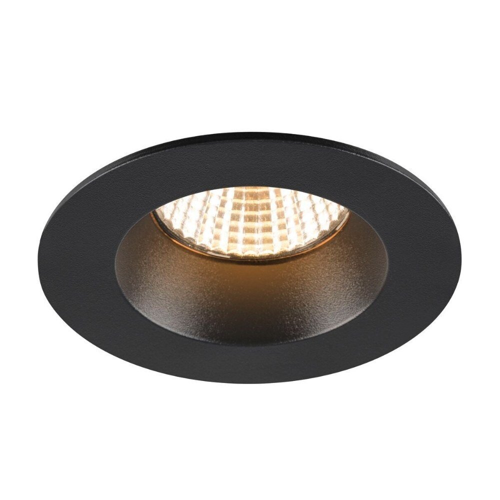 LED Deckeneinbauleuchte New Tria in Schwarz 8,3W 500lm IP65 300K