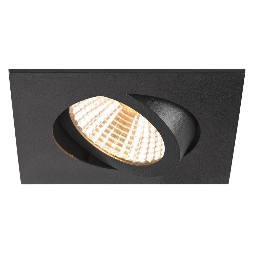 LED Deckeneinbauleuchte New Tria in Schwarz 11W 700lm 38° eckig günstig online kaufen