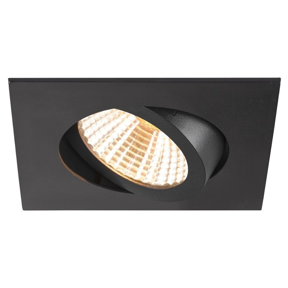 LED Deckeneinbauleuchte New Tria in Schwarz 8,6W 540lm 38° 82mm eckig günstig online kaufen