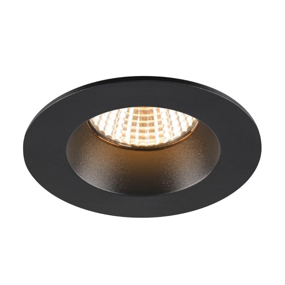 LED Deckeneinbauleuchte New Tria in Schwarz 8,6W 370lm IP65