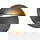 LED Wandleuchte Lid in Anthrazit 2x 14W 3000lm IP65 rund