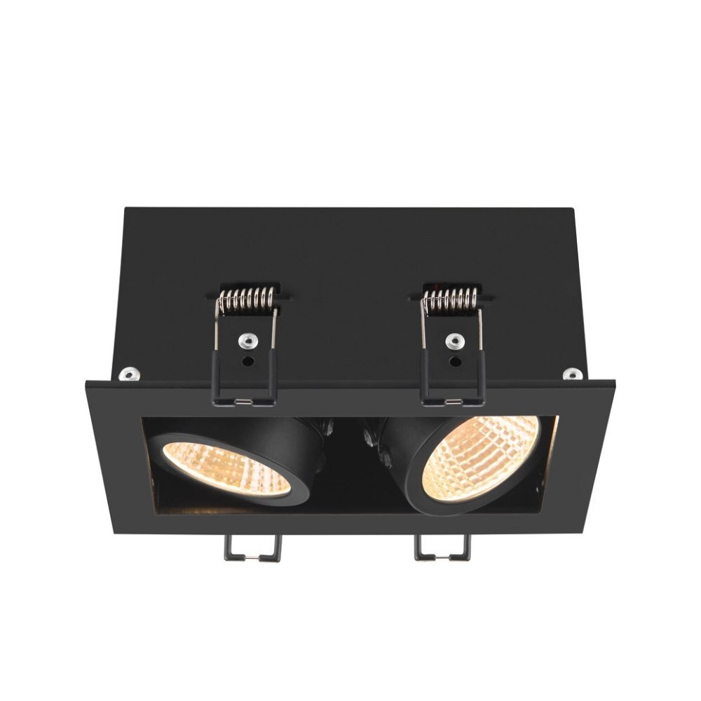 LED Deckeneinbauleuchte Kadux in Schwarz 2x 7W 1550lm 2-flammig günstig online kaufen